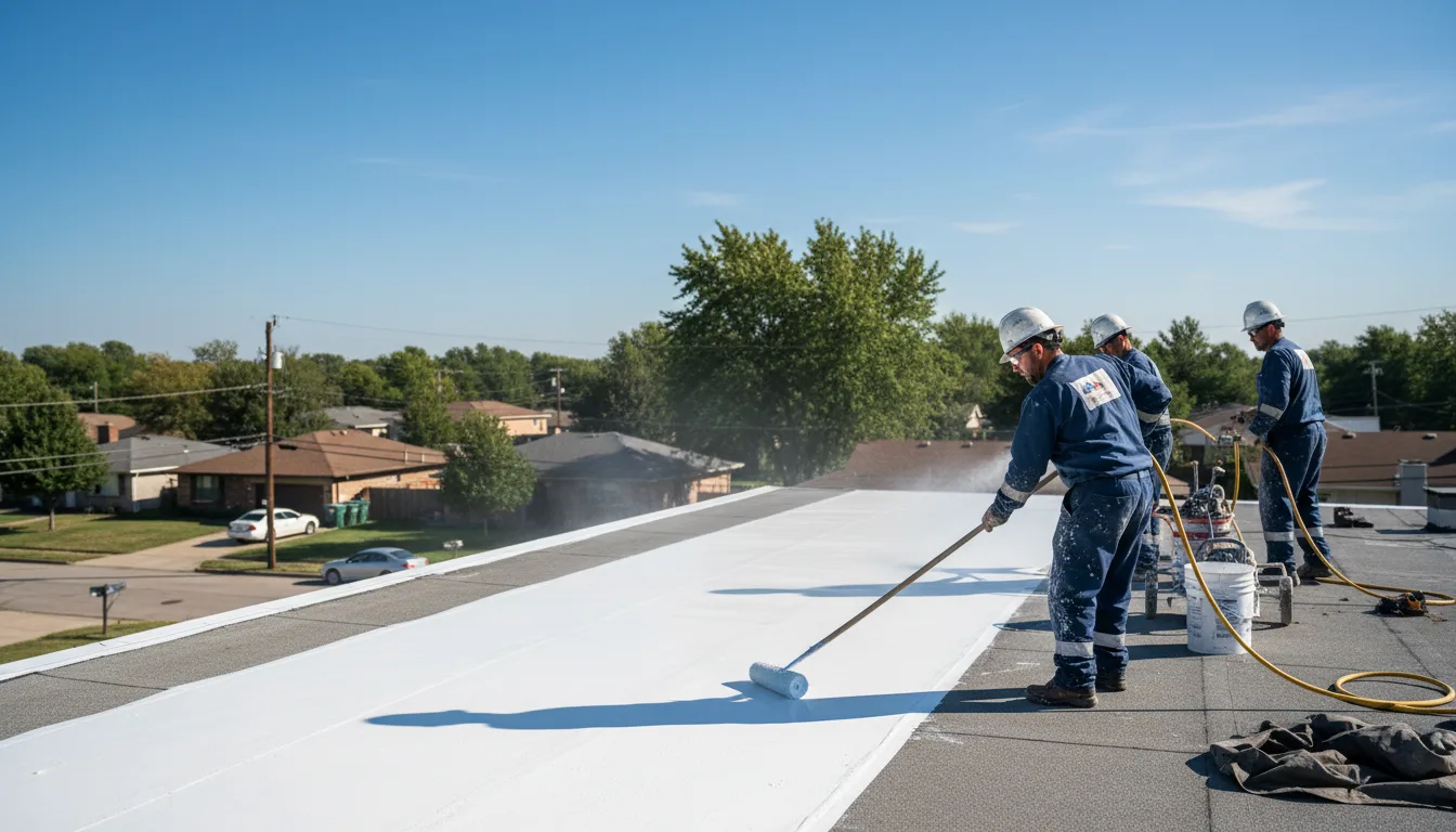 Commercial roof coating in Booneville, MS near me